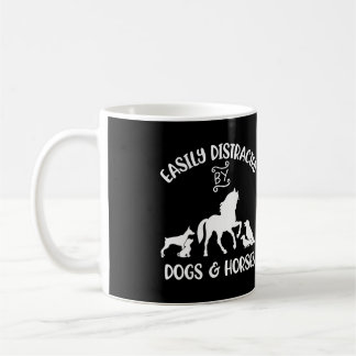 Mug Facilement Distrait Par Chiens Et Chevaux Femmes C