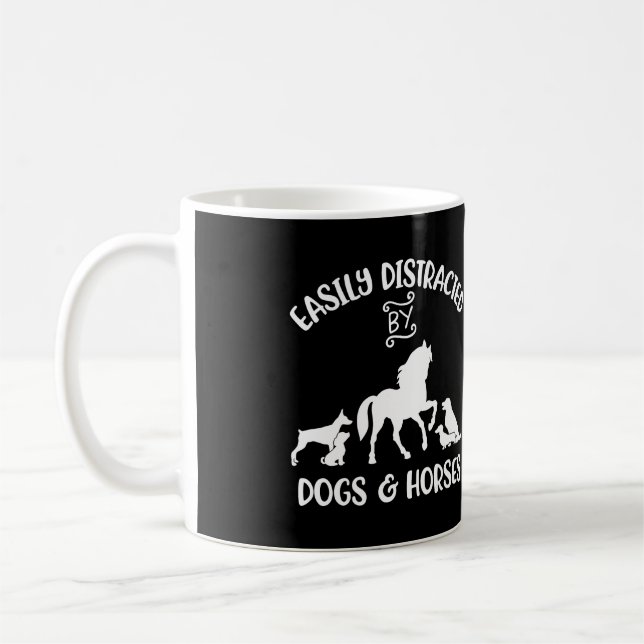 Mug Facilement Distrait Par Chiens Et Chevaux Femmes C (Gauche)