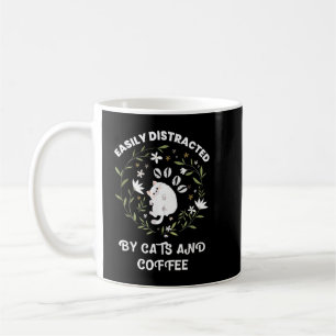 Mug facilement distrait par le café et les chats Funny
