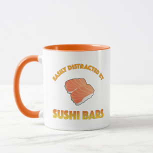 Mug Facilement Distrait Par Les Bars À Sushi