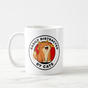 Mug Facilement distrait par les chats Création drôle p
