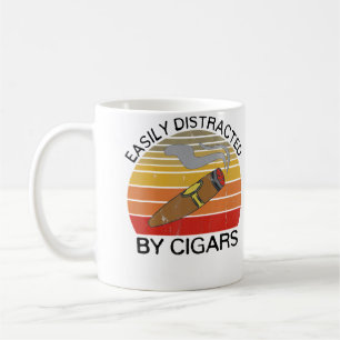 Mug Facilement Distrait Par Les Cigares Pour Les Fumeu