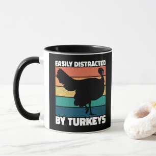Mug Facilement Distrait Par Les Dindons Propriétaire M