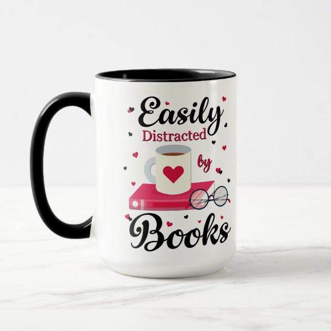 Mug Facilement distrait par les livres (Gauche)