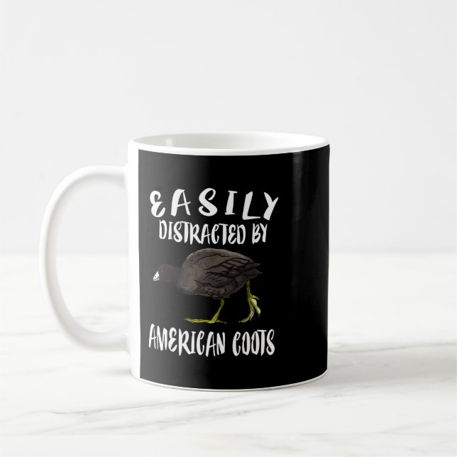 Mug Facilement Distrait Par Les Oiseaux De Coots Améri (Gauche)