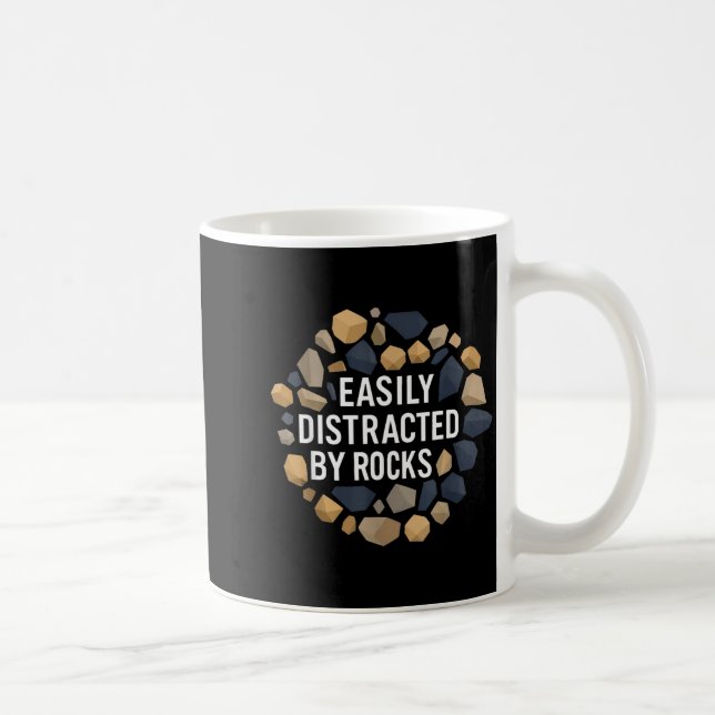 Mug Facilement distrait par les roches drôle de géolog (Droite)