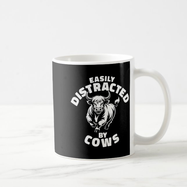 Mug Facilement Distrait Par Les Vaches Cow Occidental  (Droite)