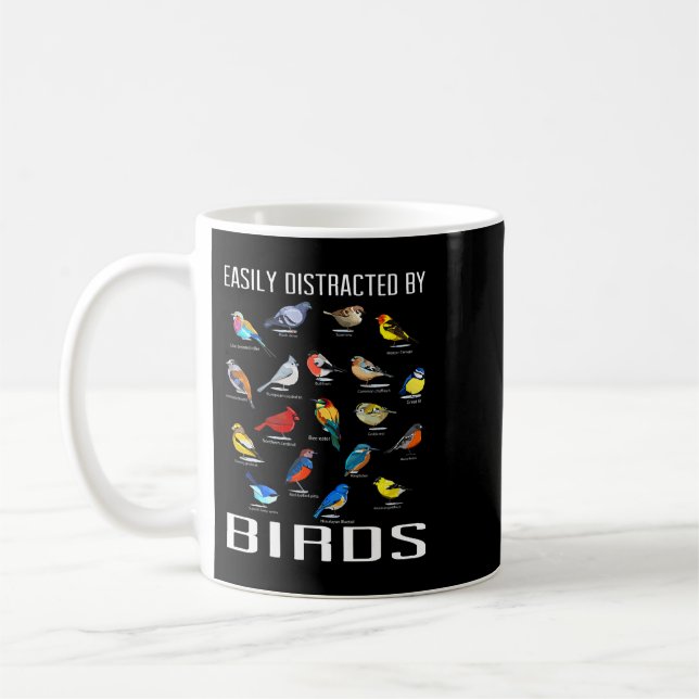 Mug Facilement Distrait Par Oiseaux Oiseaux Oiseaux Oi (Gauche)