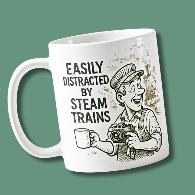Mug Facilement Distrait Par Train À Vapeur, Ventilateu (Créateur téléchargé)