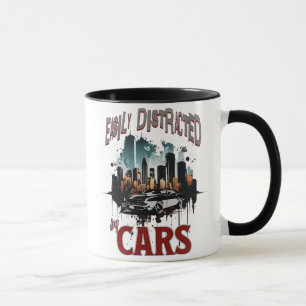 Mug Facilement distrait par voitures Racecar Street Ca