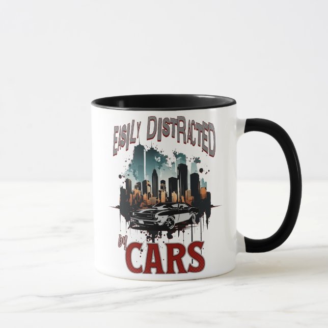 Mug Facilement distrait par voitures Racecar Street Ca (Droite)
