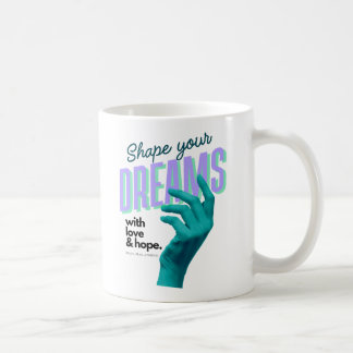 Mug Façonnez vos rêves avec une main bleue vers l'avan
