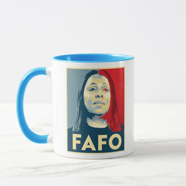 Mug FAFO : Letitia James (Gauche)