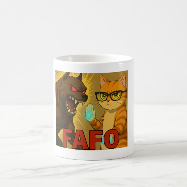 Mug FAFO – Small Cat, Big Attitude (Centre)