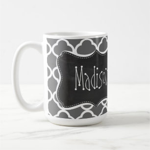 Mug Faible Quatrefoil gris ; Regard de tableau