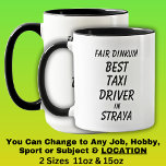 Mug Fair Dinkum MEILLEUR CONDUCTEUR TAXI à Straya<br><div class="desc">Pour le meilleur TAXI DRIVER en Australie - - Vous pouvez modifier tout le texte pour faire votre propre message</div>