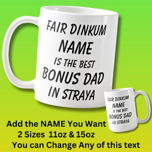 Mug Fair Dinkum NAME BEST BONUS DAD Straya (Australie)