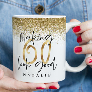 Mug Faire 60 look bonne parties scintillant or fête d'