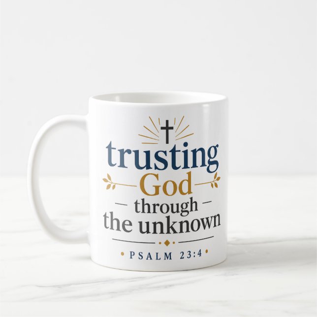 Mug Faire confiance à Dieu dans l'inconnu Citation chr (Gauche)