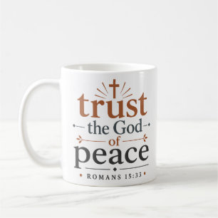 Mug Faire Confiance au Dieu de la Paix Citation de Vér