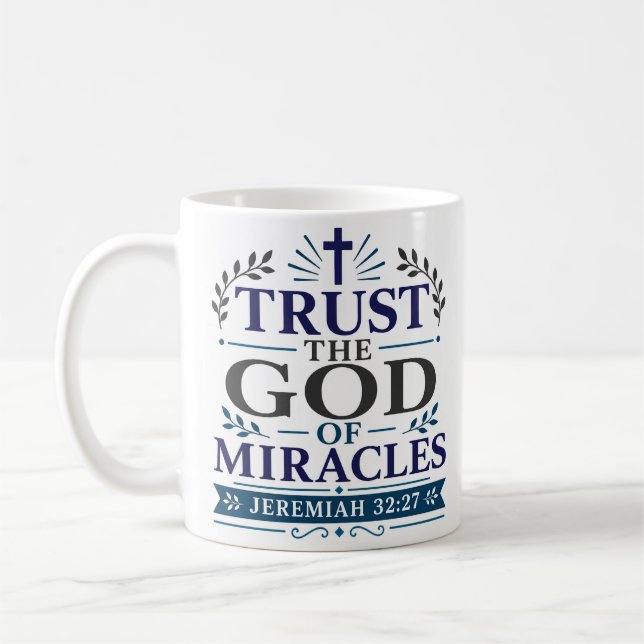 Mug Faire Confiance au Dieu des Miracles Citation d'Es (Gauche)