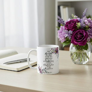 Mug Faire confiance au Seigneur floral