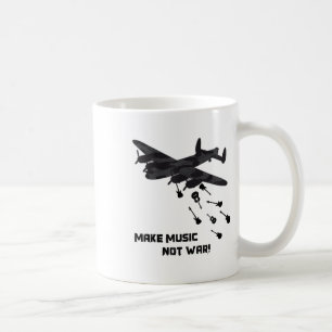 Mug Faire de la musique pas guerre avion guitare amour
