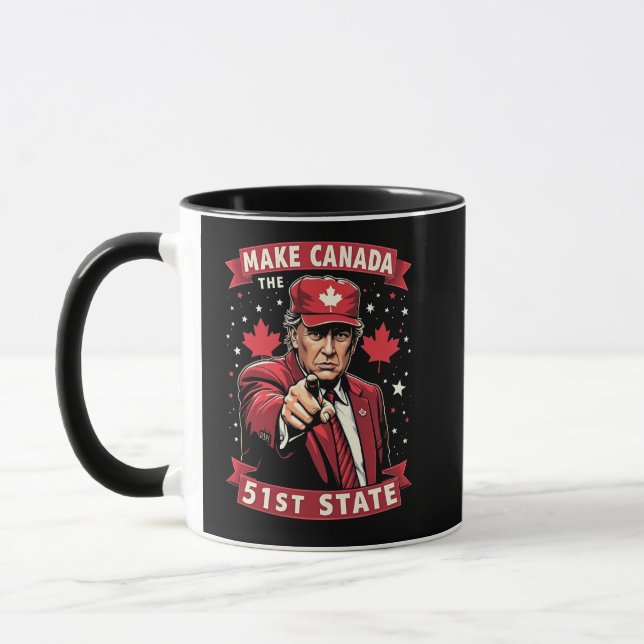 Mug Faire de l'Amérique 51e État Canadien Américain (Gauche)
