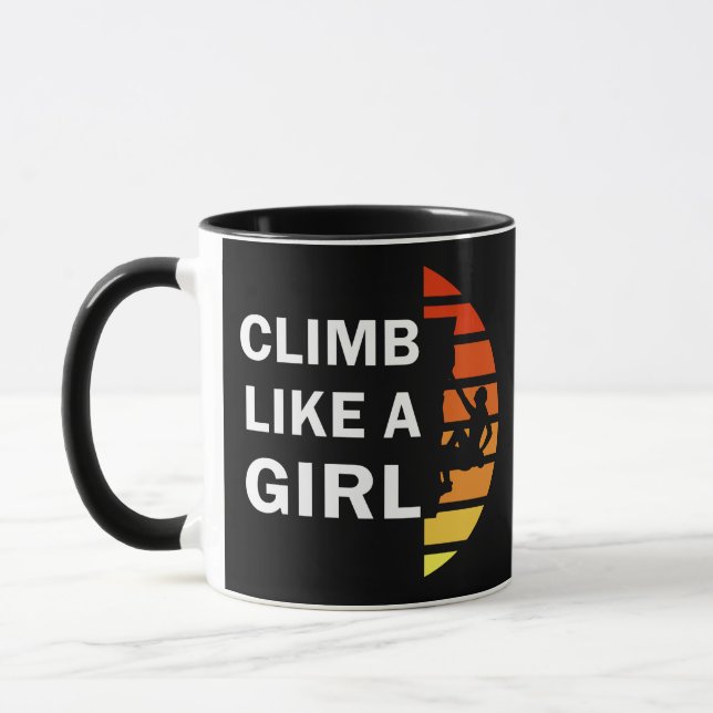 Mug Faire de l'escalade comme une fille Cadeaux d'esca (Gauche)