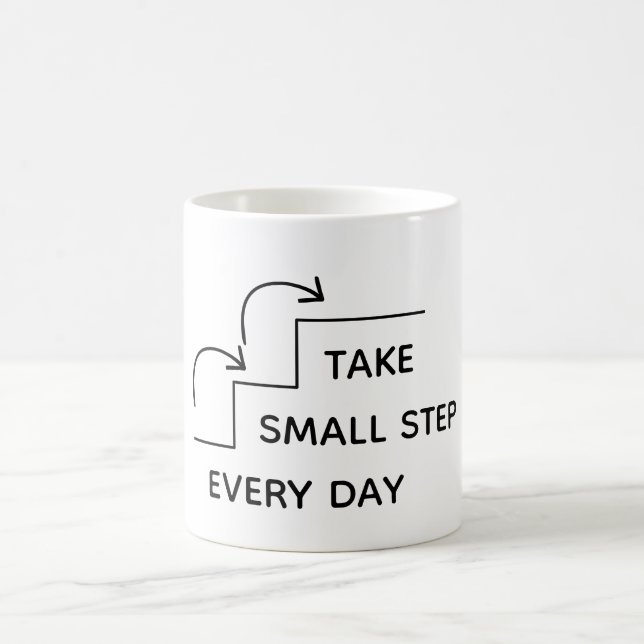 Mug Faire de Petits Pas Chaque Jour – Motivation Minim (Centre)