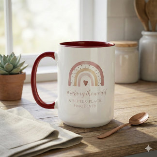 Mug Faire du monde un meilleur endroit pour Anniversai