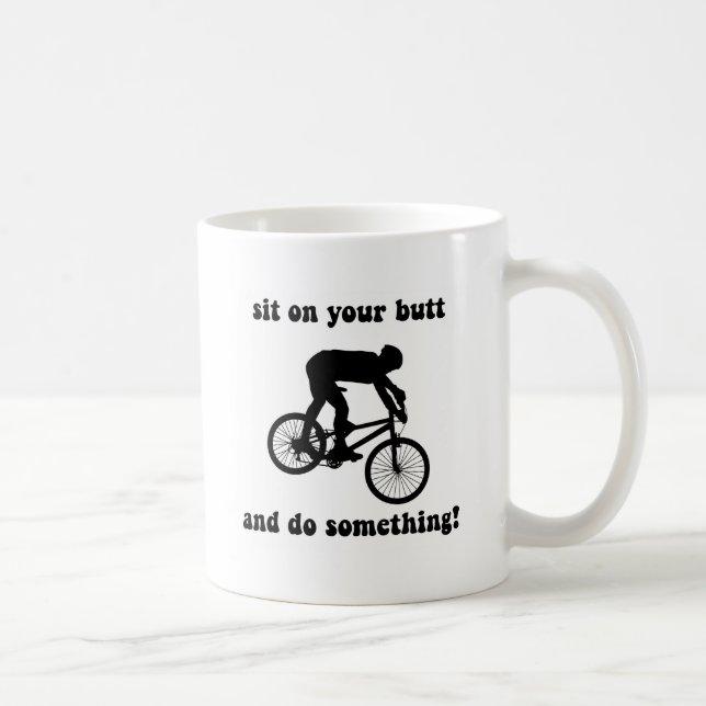 Mug Faire du vélo drôle de montagne (Droite)