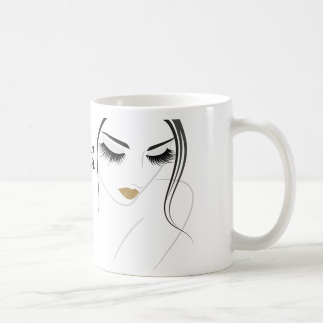 Mug Faire face à de longs cils Lash Extensions (Droite)