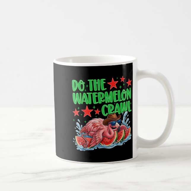 Mug Faire le Crawl de la Pastèque Flamant de Cowboy Dr (Droite)
