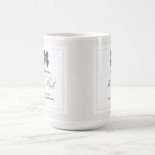 Mug Faire-part de Mariage Chic avec Ruban Noir