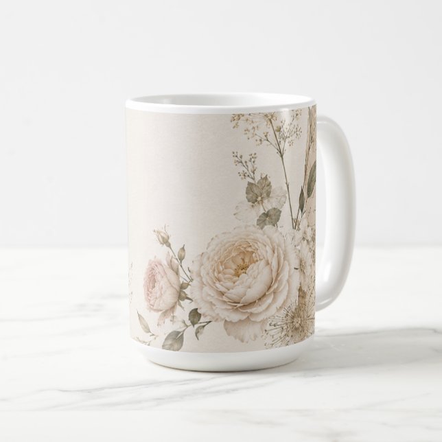 Mug Faire-part de mariage de jardin avec naturel (Devant droit)