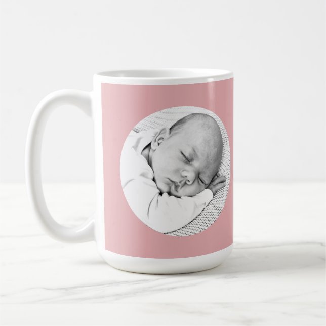 Mug faire-part de naissance fille (Gauche)