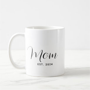 Mug Faire-part de naissance minimaliste moderne écritu