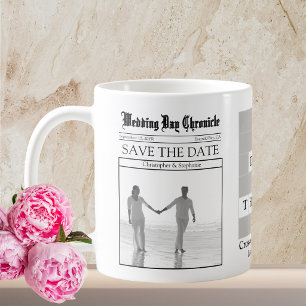 Mug Faire part personnalisé unique minimaliste journal