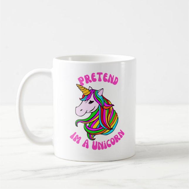 Mug faire semblant d'avoir une licorne (Gauche)