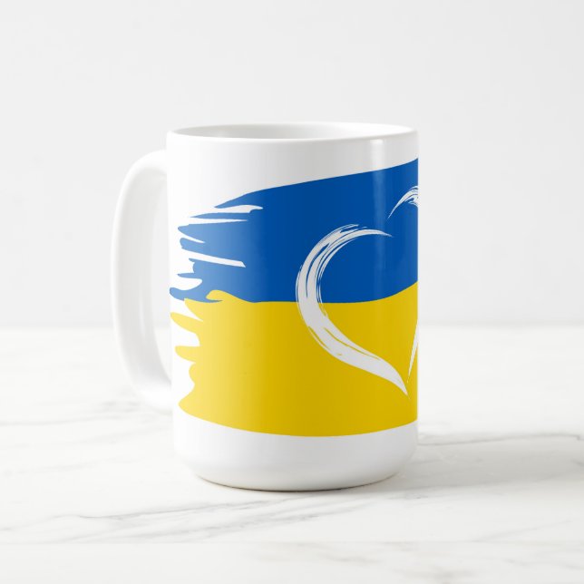 Mug Faire un don à l'Ukraine  (Devant gauche)