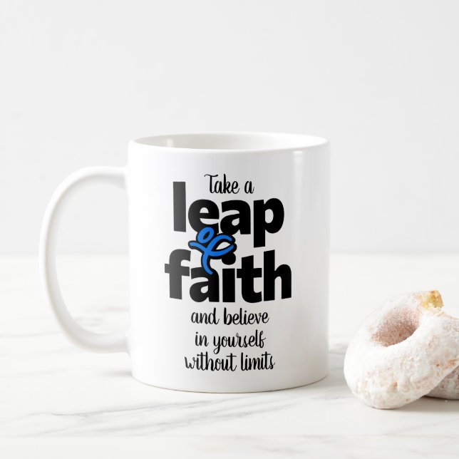 Mug "Faire un saut de foi et croire..." (Avec donut)