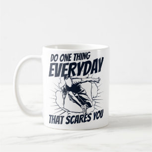 Mug Faire une chose chaque jour qui vous fait peur Mur