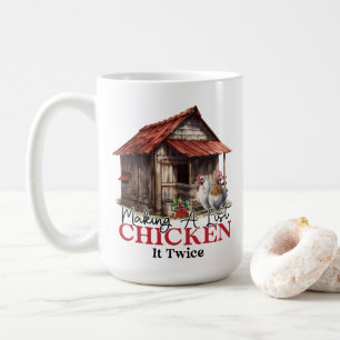 Mug Faire une liste Poulet il deux fois Noël drôle
