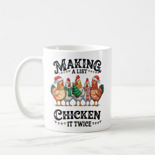 Mug Faire Une Liste Poulet Il Deux Fois Noël Noël