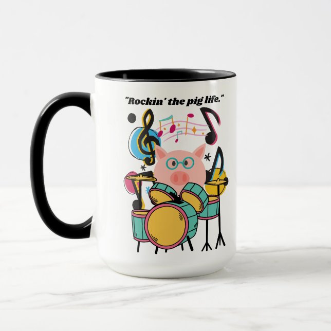 Mug Faire vibrer la vie de cochon (Gauche)