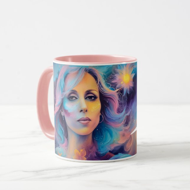 Mug Fairuz la chanteuse libanaise en bas du panier ز e (Devant gauche)