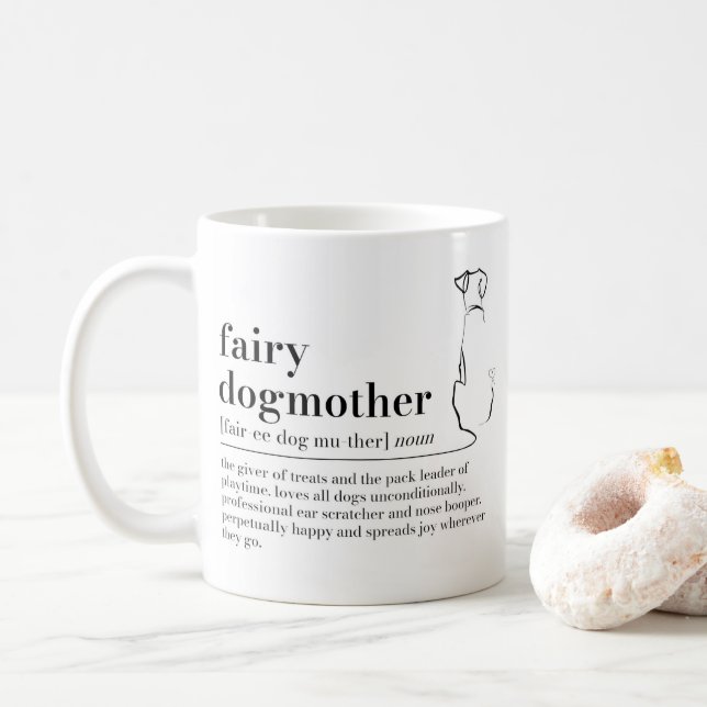 Mug Fairy Dogmère Mug, Chien Mum Cadeaux (Avec donut)