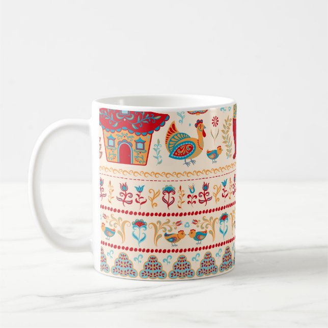 Mug Fairy Forest Animaux : Arrière - plan beige (Gauche)