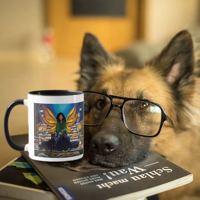 Mug Fairy Guardian Doberman Chien (Créateur téléchargé)